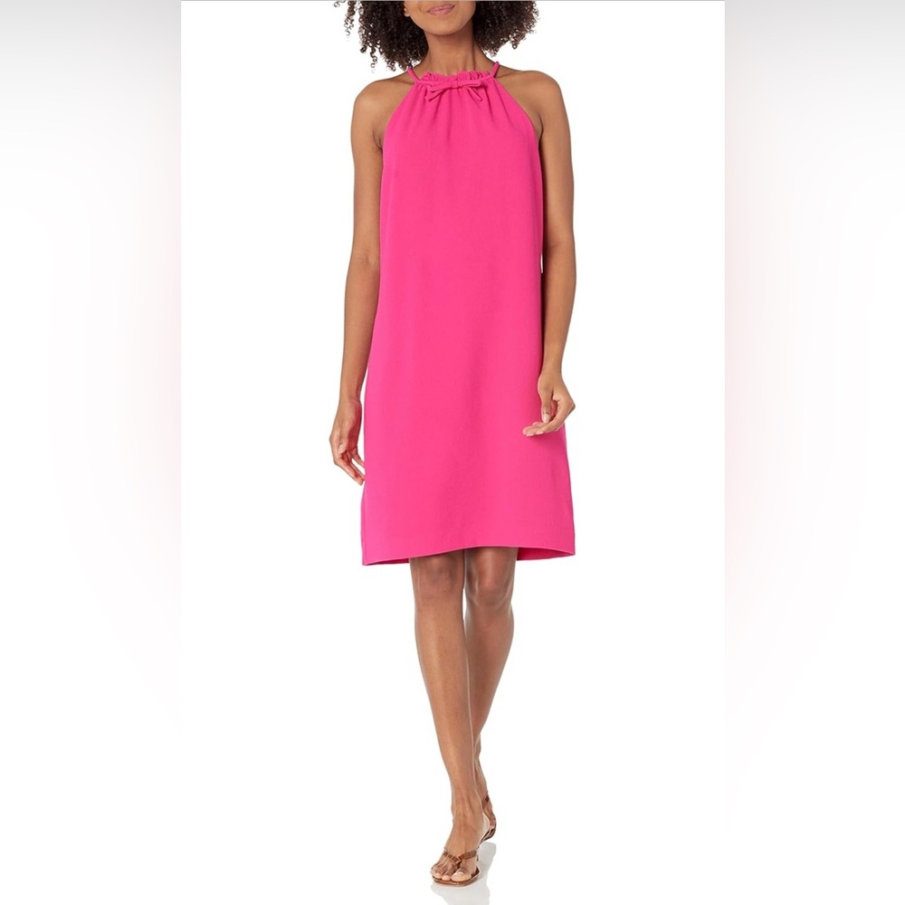 Trina Turk Women's Halter Bow Dress, Color Faye Fuchsia, Size 10 Never Been Worn